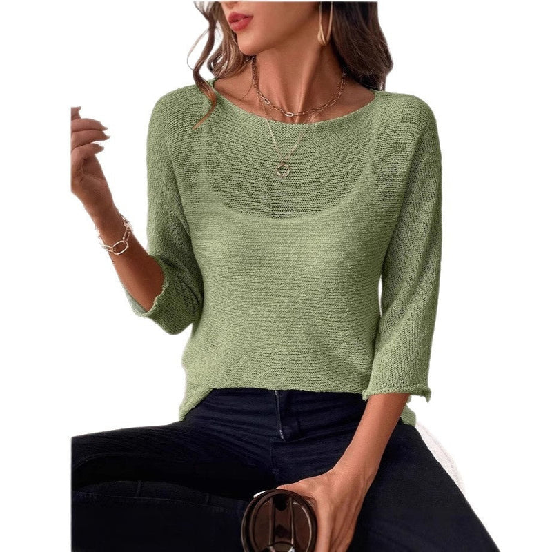 Knitted Thin Spring And Summer New Off-shoulder Women's Overall