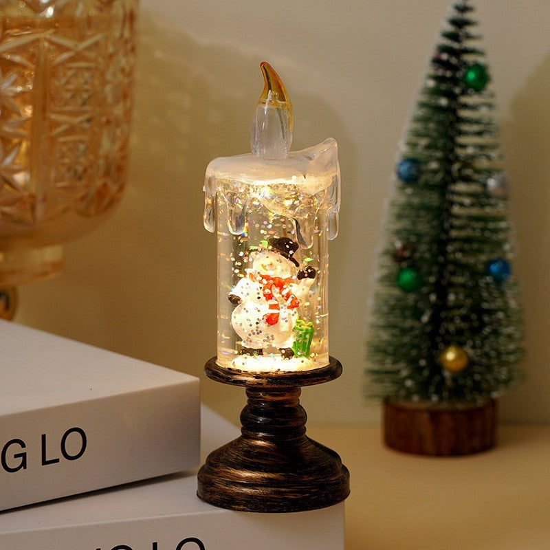 Christmas Decorations Candle Light Scene Layout