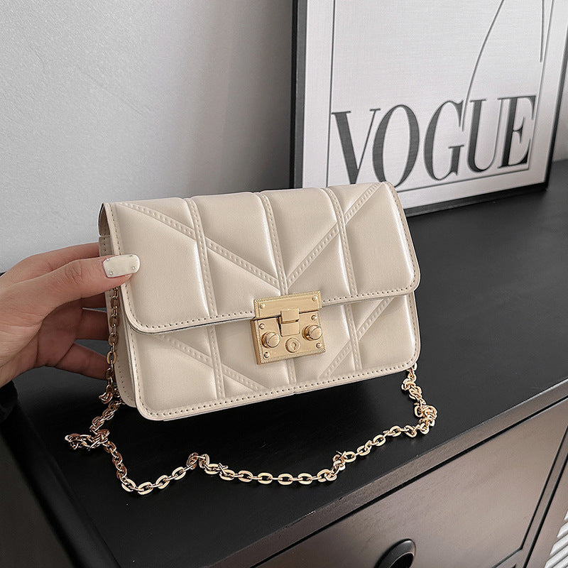 Western Style Chain Messenger Bag Casual Small Square