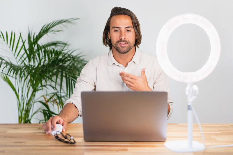 Kodak 10" Desk LED Ring Light for Selfies, Videos & Online Conferencing