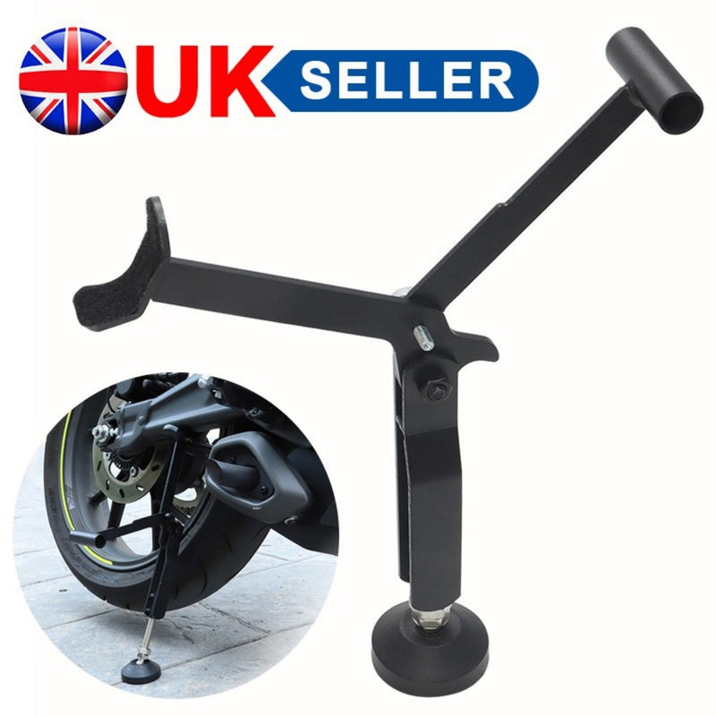Motorbike Single Side Stand Motorcycle Front Rear Wheel Lift Stand Support Black