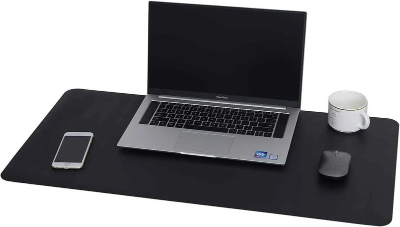 Desk Protector Faux Leather Reversible for Office and Home Black & Red 80cm*40cm