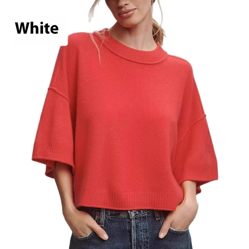 Hot Girl Style Solid Color Short T-shirt