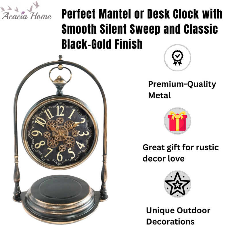67CM Gear Clock - L35 x W45 x H67 cm