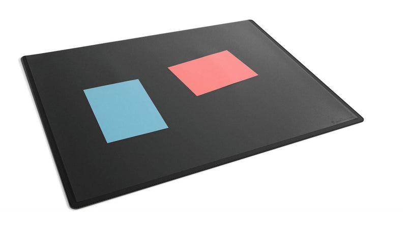 Durable Clear Overlay Desk Mat Notes Protector Pad | 65x50 cm | Black