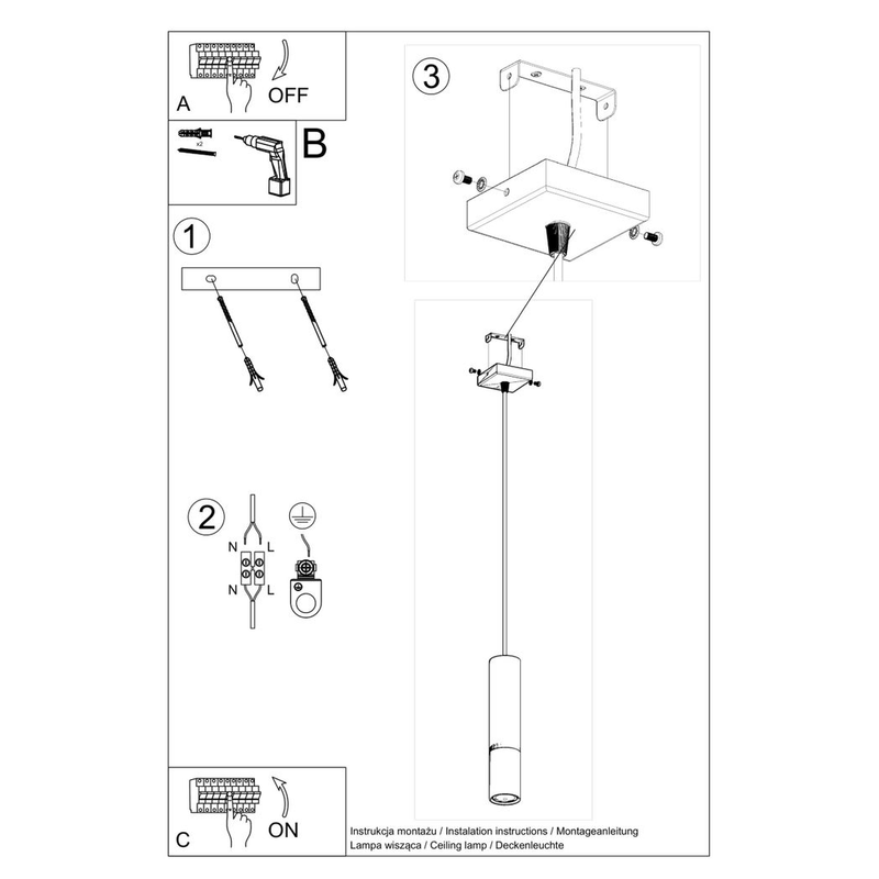Pendant lamp steel Loopez modern Design GU10