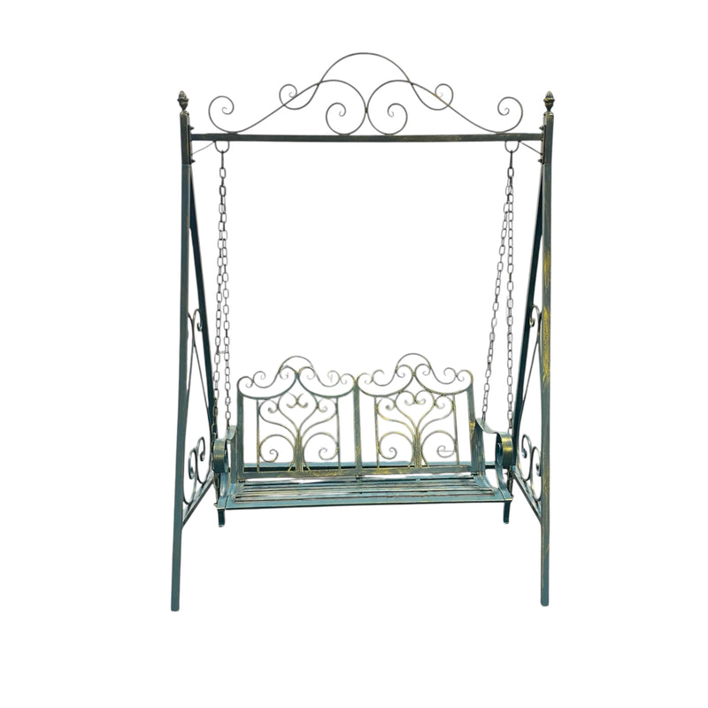 BLUE/GOLD METAL SWING BENCH