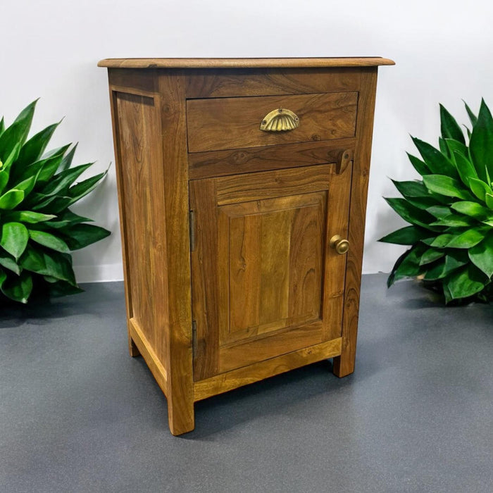 65CM WOODEN BEDSIDE CABINET