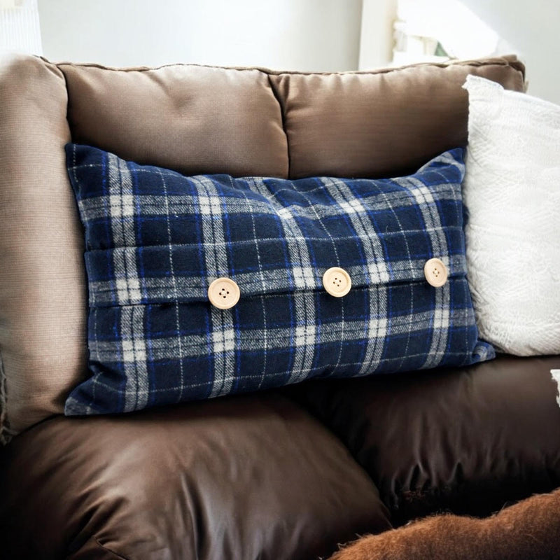 30 X 50CM BLUE  VELVET CUSHION COVER ONLY