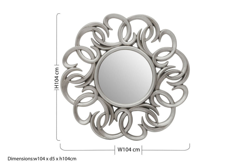 Entwined Silver Swirl Wall Mirror | Adelere