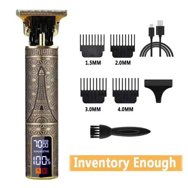 LCD Professional Hair Clippers Beard Trimmer Men Hair Cutting Cordless Barber Shaving Machine (US Logistics For USPS/DHL/Fedex/UPS. No designated logistics accepted，TK/TMEU only For self-pickup）
