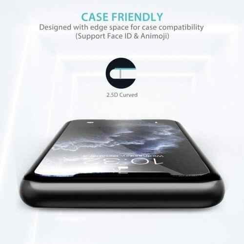 iPhone 11 Pro Max Screen Protectors Tempered Glass with Install Frame 2-Pack