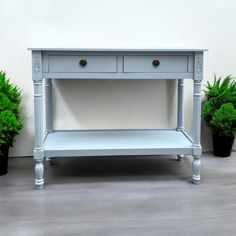 90CM 2 DRAWER SIDE TABLE