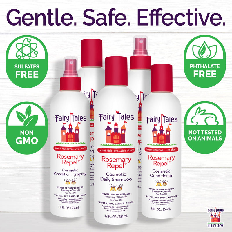 Fairy Tales Rosemary Repel Daily Kids Conditioning Spray – 8 oz x 2 | Gentle Detangling with Herbal Scent