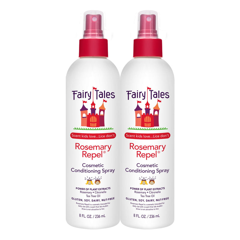 Fairy Tales Rosemary Repel Daily Kids Conditioning Spray – 8 oz x 2 | Gentle Detangling with Herbal Scent