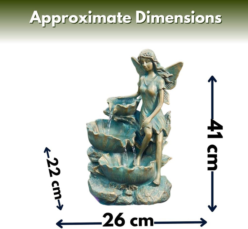 Solar Fairy Falls Cascade Water Fountain Garden Feature