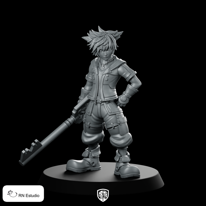 Fantasy Sora Ven Jrpg Miniature Keyblade Hero