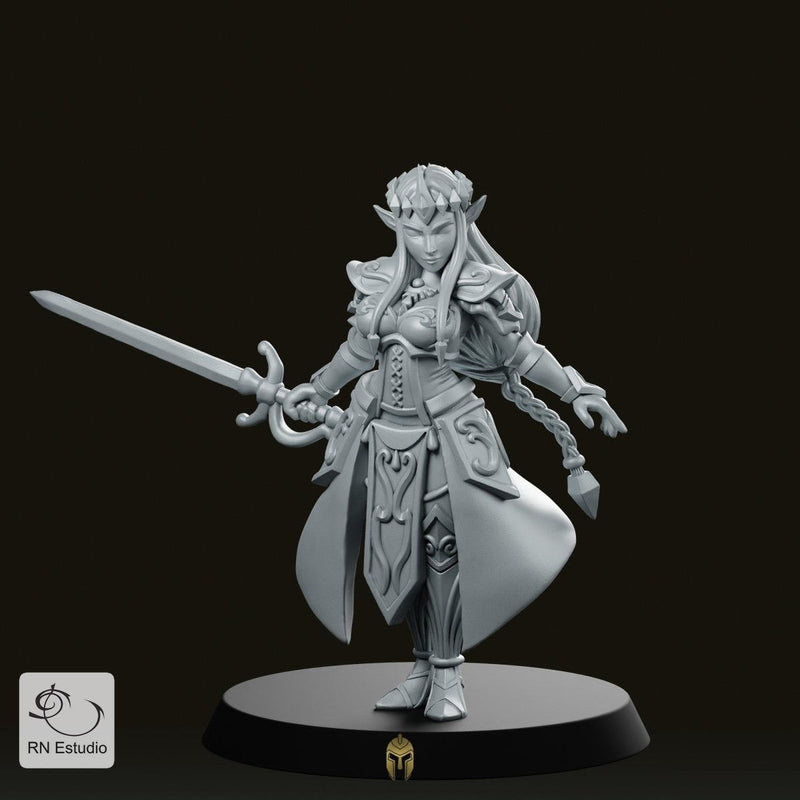 Fantasy Zalidra Elven Princess Miniature Royal Swordswoman Hero