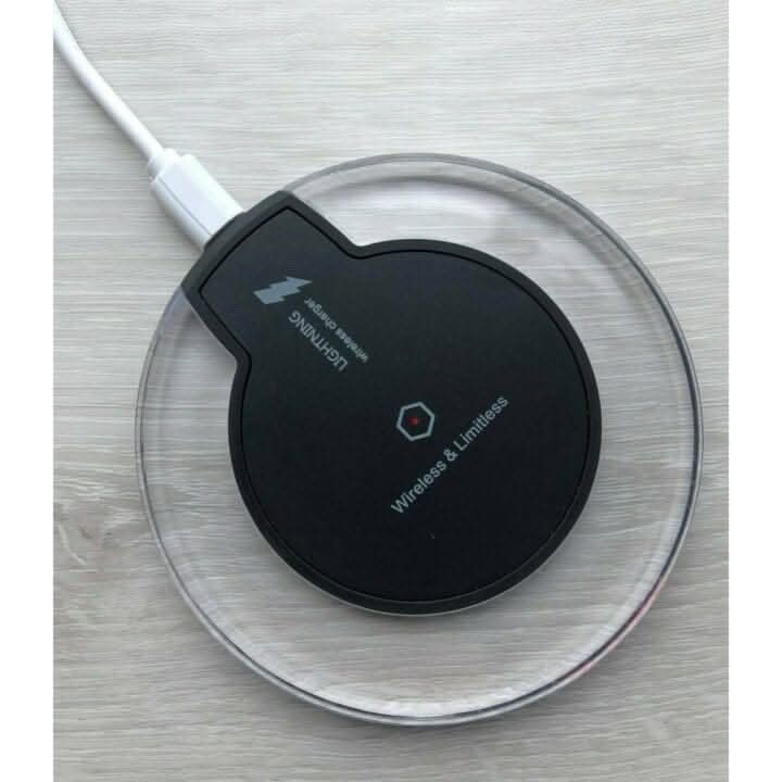 Fast Qi Wireless Phone Charger Pad Black with 1m USB Cable