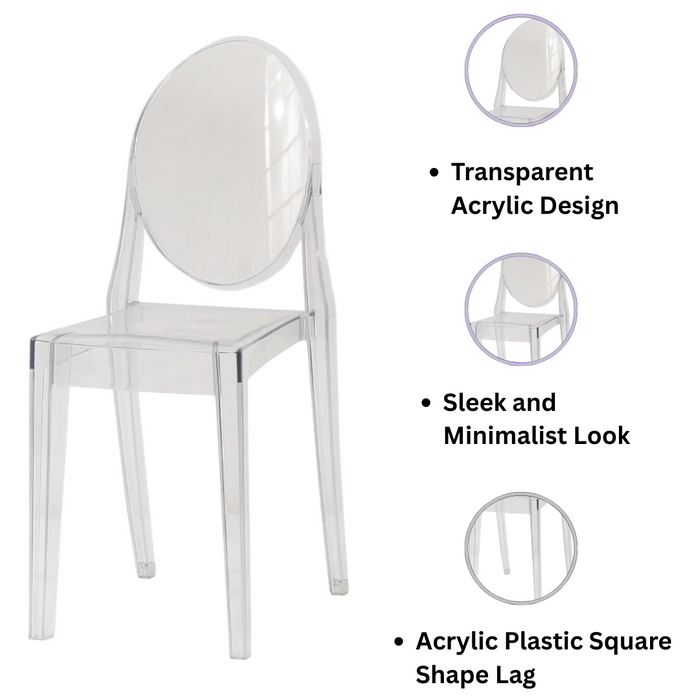 GHOST CLEAR PLASTIC CHAIR DINING CHAIR