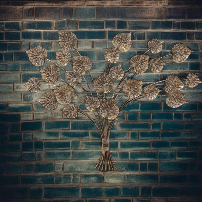 131CM METAL WALL DECOR LEAVES