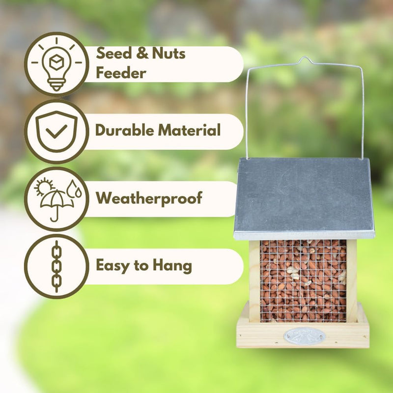 Bird Hopper Feeder Seeds & Peanuts