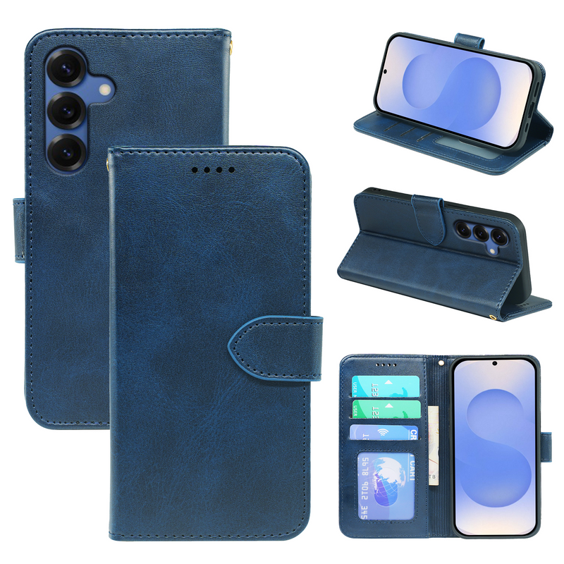 Samsung Galaxy S25 Series Book Flip Case Leather Wallet