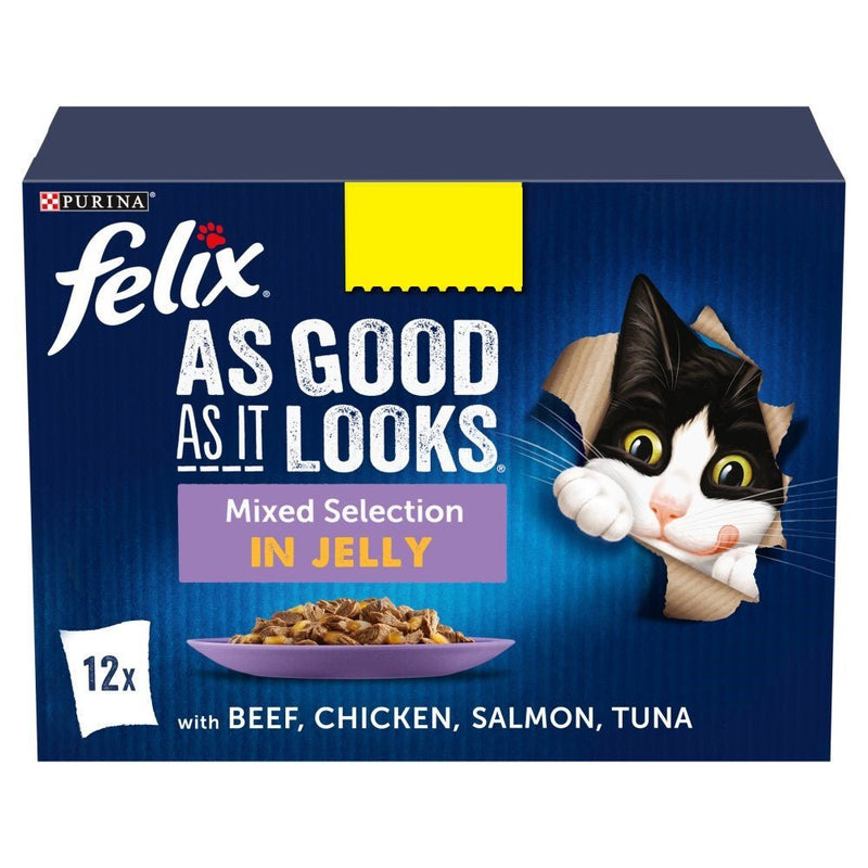 FELIX AS GOOD AS IT LOOKS Mixed Selection in Jelly PMP 12x85g (Case of 4)