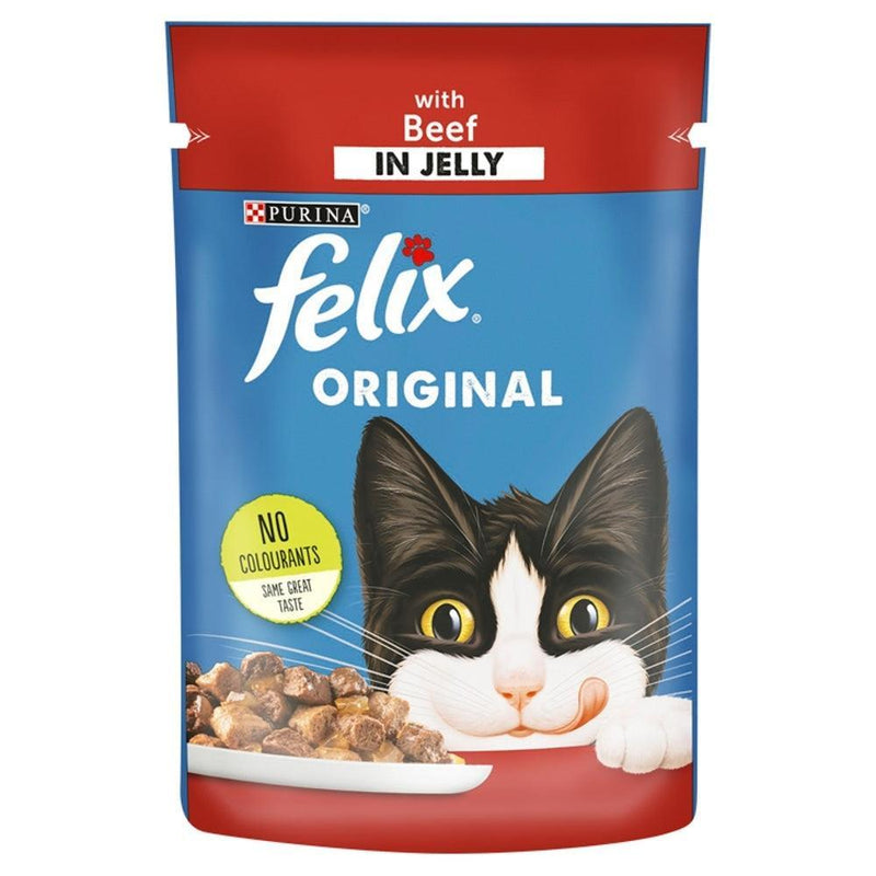 Felix Pouch Beef Chunks in Jelly 100g