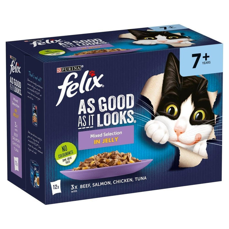 Felix Pouch As Good As It Looks Senior Mixed Selection in Jelly  12 x 100g