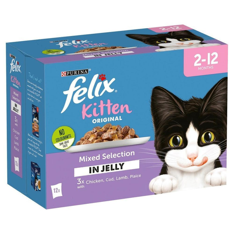 Felix Pouch Kitten Mixed Selection (Chicken) in Jelly  12 x 100g