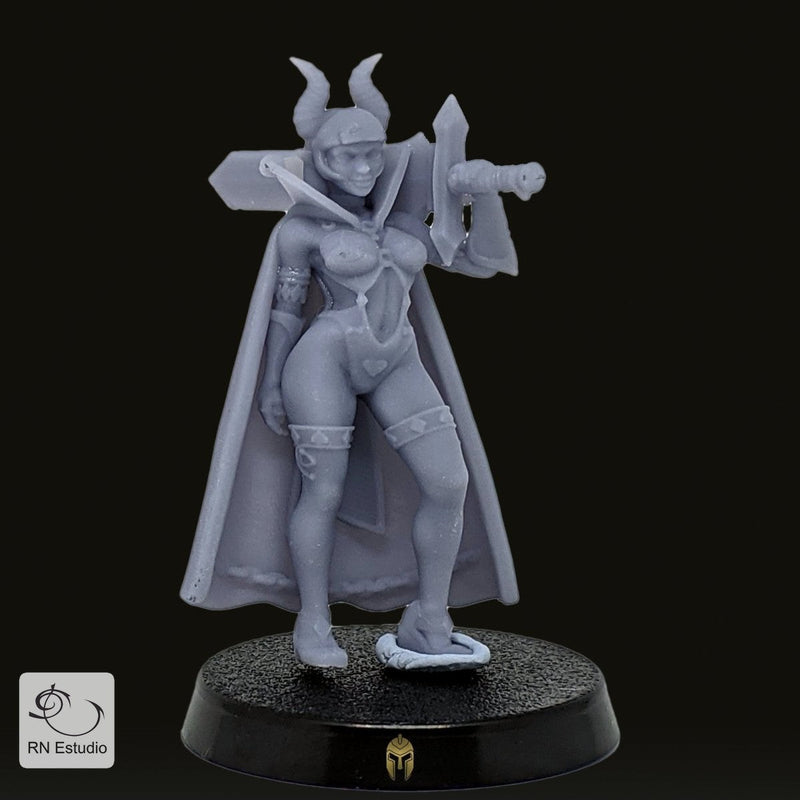 Female Deamon Ambrosia Miniature Horned Sword Demon