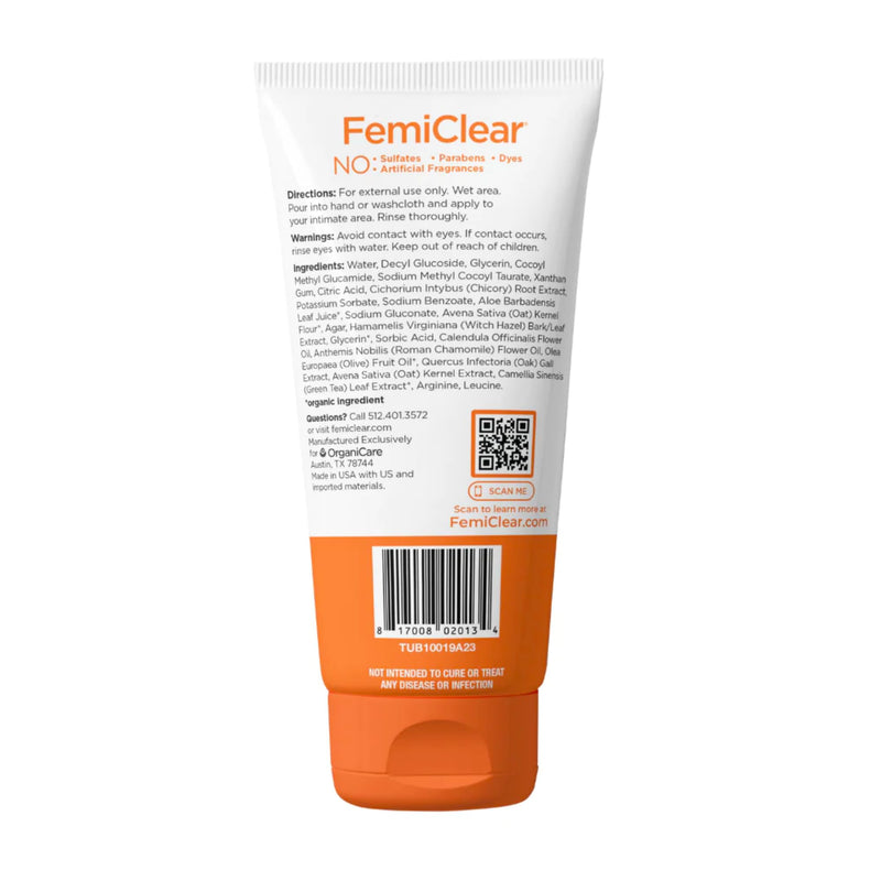 FemiClear Soothing Daily Feminine Wash — Gentle pH-Balanced Cleanser for Sensitive Skin (Pack of 2, 6 fl oz each)