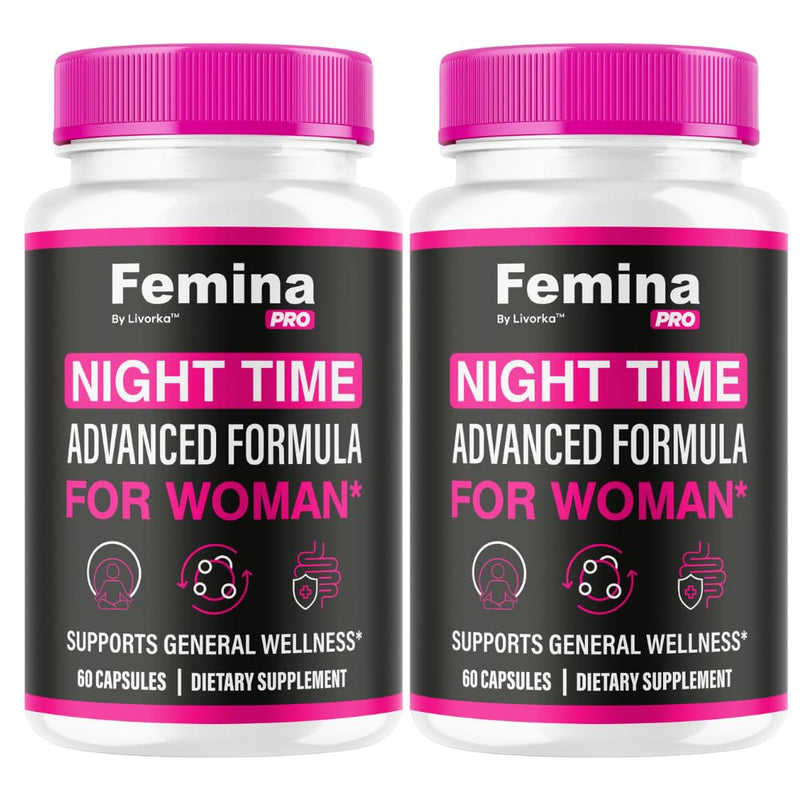 FeminaPro Nighttime Advanced Formula – Night Time Support for Women, 120 Capsules