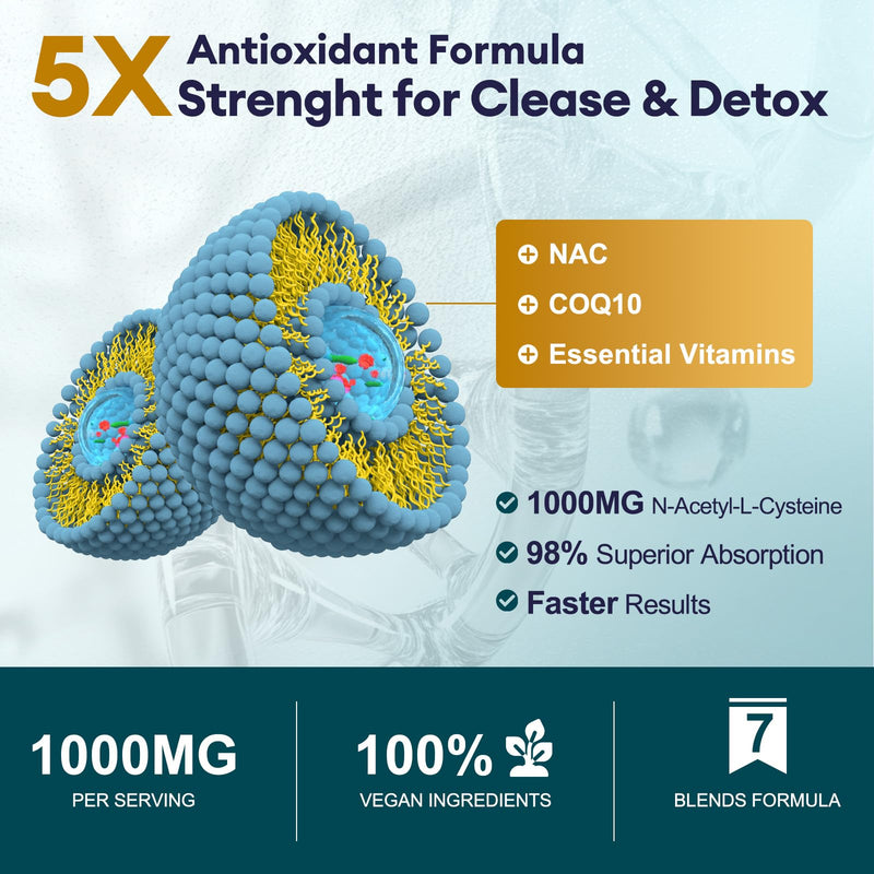 Femmetra NAC 1,000 mg – Liver & Kidney Detox, 120 Capsules