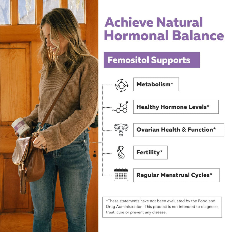 FemoSitol Inositol Powder 40:1 – Myo-/D-Chiro Inositol for PCOS, 123 g (60 Servings)