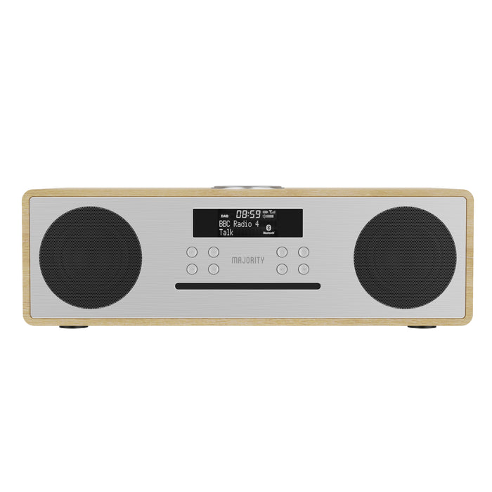 Majority Oakington OAK Music System CD Player/Dab Radio/ Bluetooth