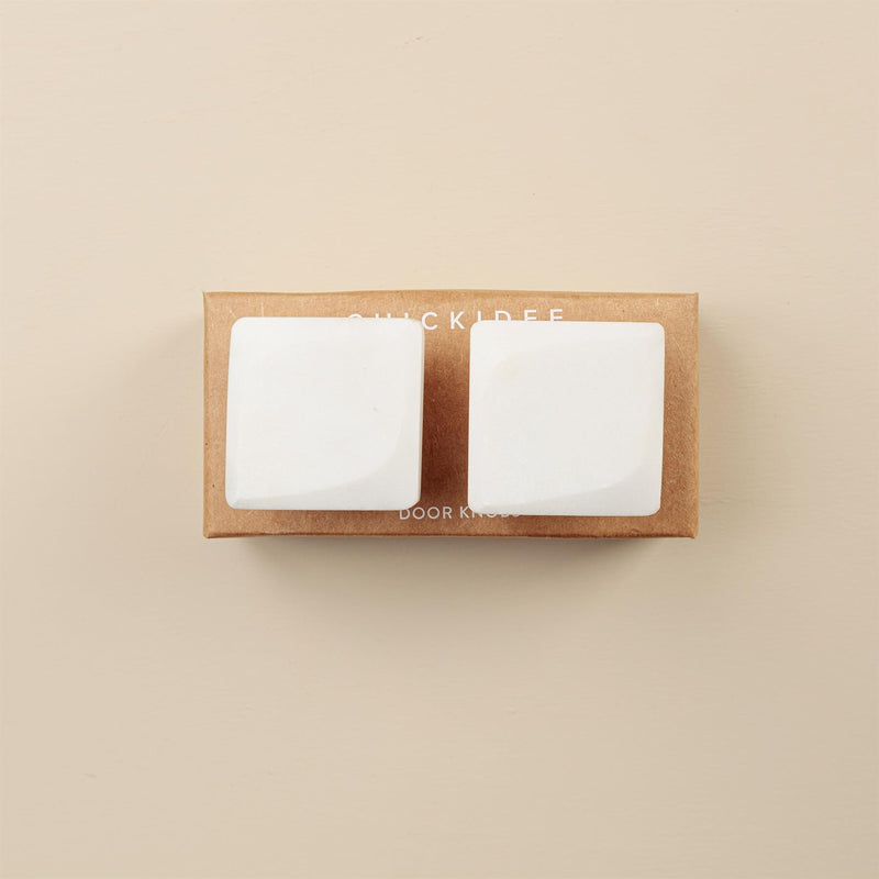 Xaria White Stone Drawer Knobs