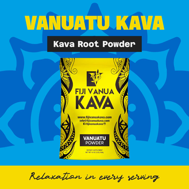 Fiji Vanua Kava Vanuatu Powder – Premium Noble Kava Root, Medium Grind, 16 oz
