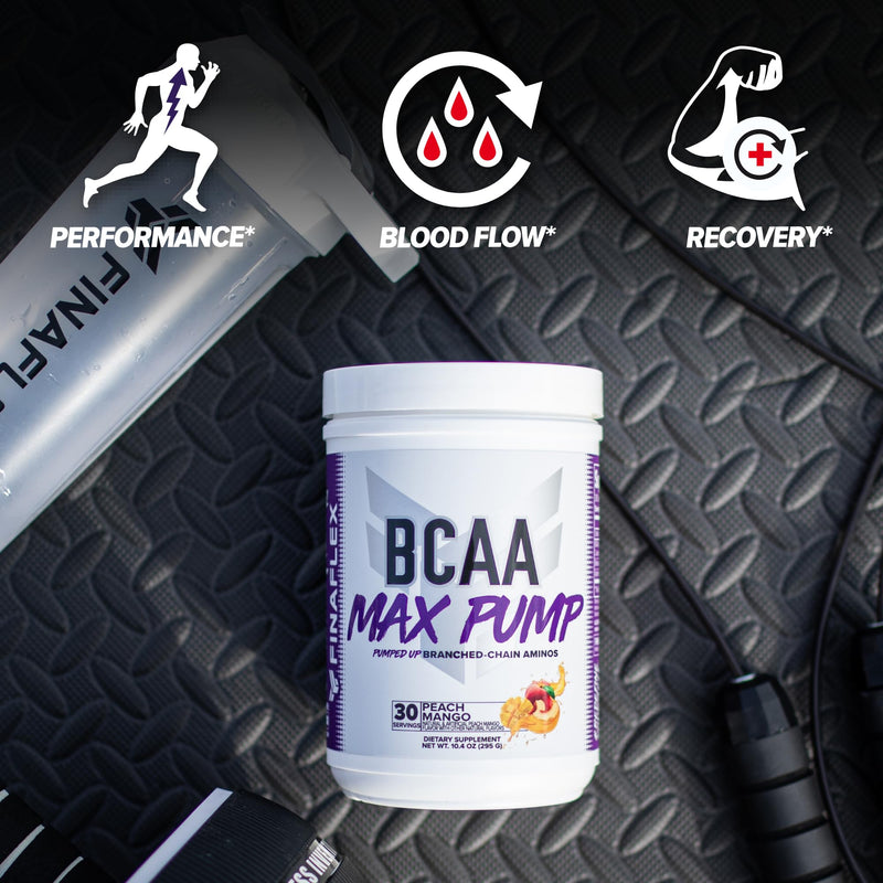 FINAFLEX BCAA MAX PUMP Peach Mango 10.4 oz - 30 Servings | 2:1:1 BCAAs + Betaine Anhydrous