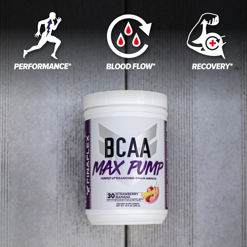 FINAFLEX BCAA MAX Pump – Strawberry Banana (10.4 oz) | 2:1:1 BCAAs for Strength, Endurance & Recovery