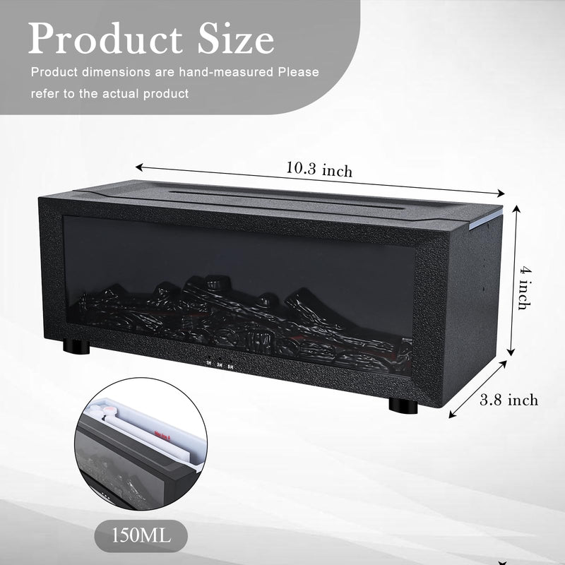 Fireplace Aroma Diffuser with Remote – 7-Color LED Flame, Essential Oil Diffuser, 1/3/5h Timers