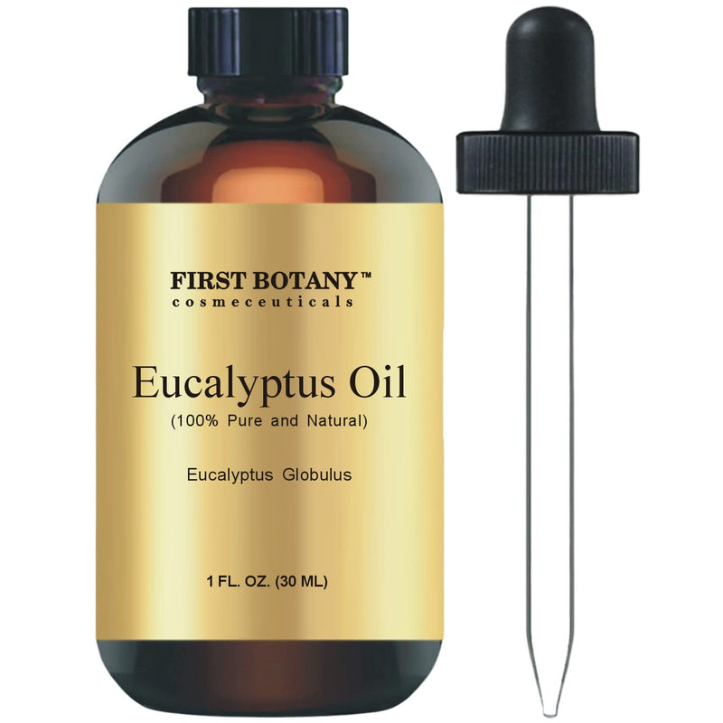 First Botany 100% Pure Eucalyptus Oil – Therapeutic Grade Essential Oil, 1 fl oz