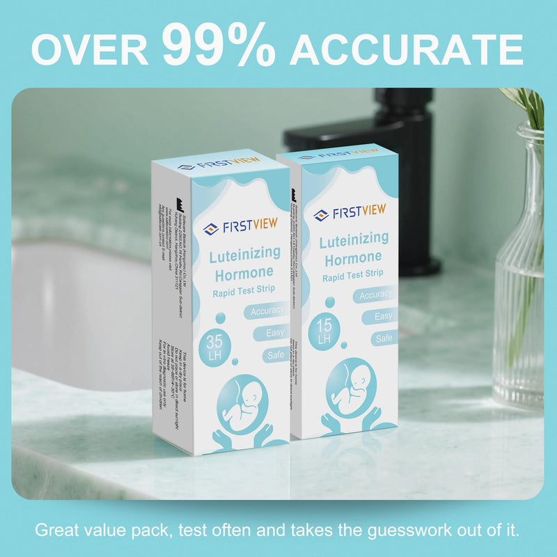 FIRSTVIEW Ovulation Test Strips - 15 Strips, Results Within 5 Minutes, Clear Display, Easy to use