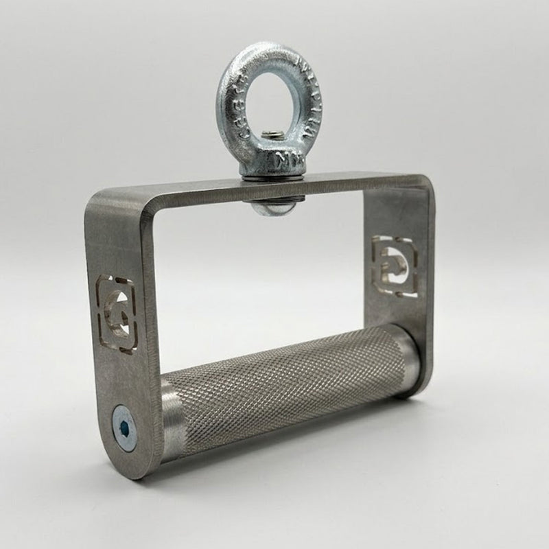 Fixed Roller D Handle by GymPin - STAINLESS STEEL