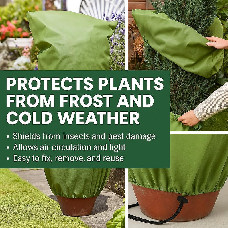 Plant Frost Protection Covers 3 Pack 1.2 x 0.9m with Drawstring