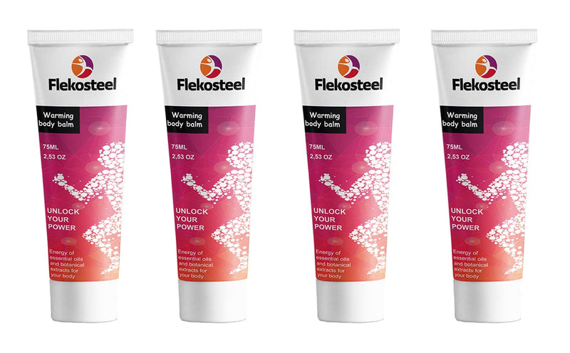 Flekosteel Warming Body Balm – 4 x 75 ml (Original)