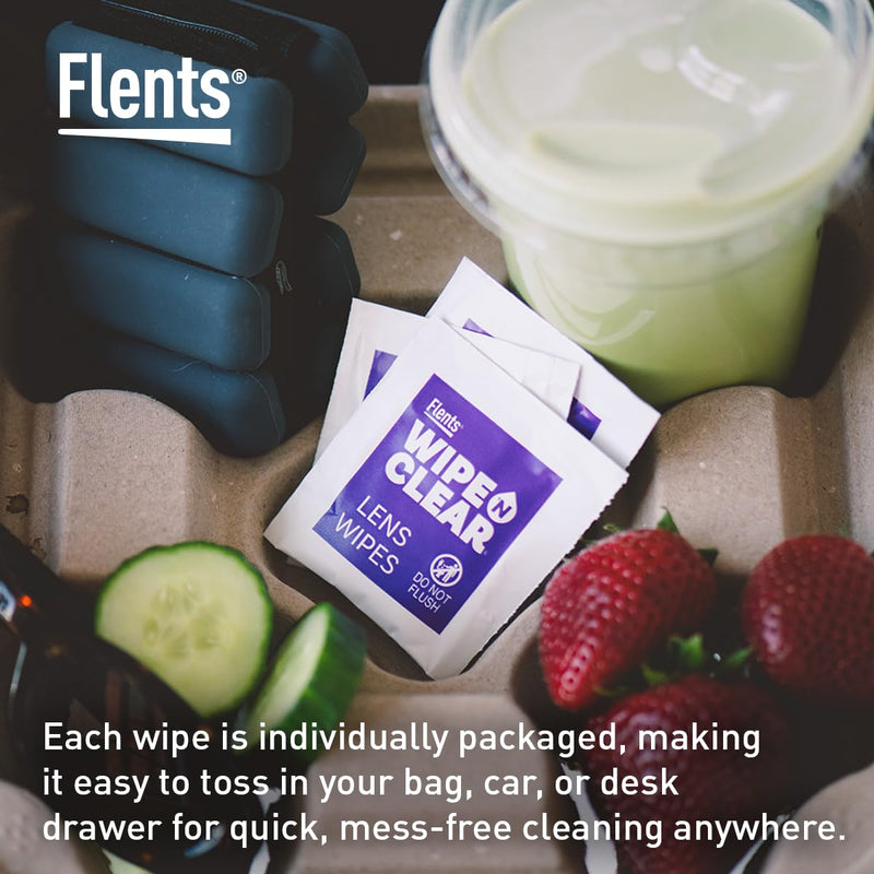 Flents Lens Wipes – 150 Count, Pre-Moistened, Streak-Free, Made in USA