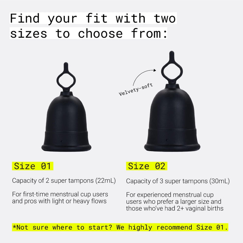 FLEX Flex Cup Starter Kit (Full Fit Size 02) | Reusable Menstrual Cup + 2 Free Discs | Pull-Tab Removal