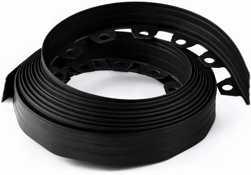10m Flexible Lawn Edging Border with 20 Pegs Black
